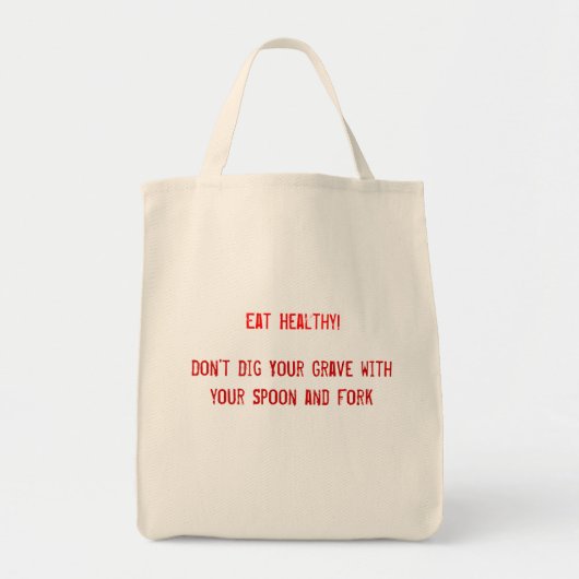 Mangez le sac fourre-tout sain (Devant)