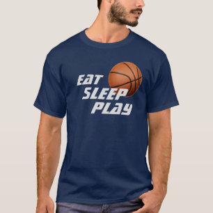 Mangez le sommeil Jouer au basket-ball T-shirt