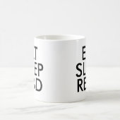 Mangez le sommeil Lire la tasse | Joli livre Lover (Centre)
