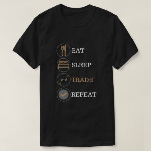 Mangez le T-shirt de stocks de forex de répétiti