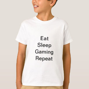 Mangez le T-shirt d'enfants de reapeat de jeu de
