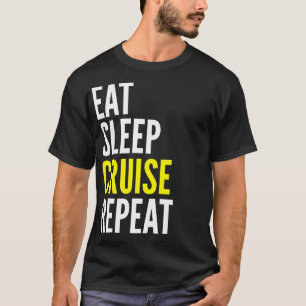 Mangez le T-shirt drôle de répétition de croisi