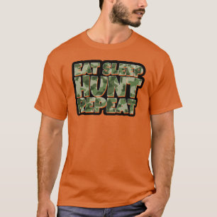 Mangez le T-shirt drôle des hommes de répétitio