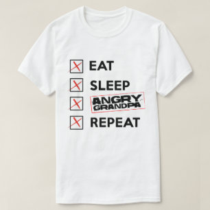 Mangez le T-shirt fâché de mémorial de répéti