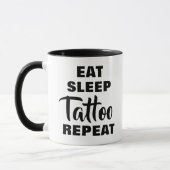 Mangez le tatouage de sommeil répéter tasse de caf (Gauche)