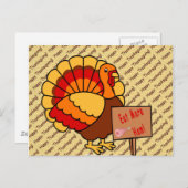 Mangez plus de carte postale de jambon (Devant / Derrière)