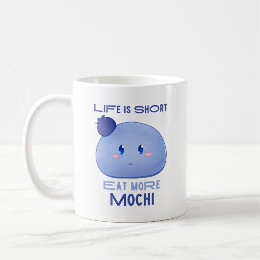 Mangez Plus De Mochi, Kawaii Citation Mignonne Mug (Gauche)