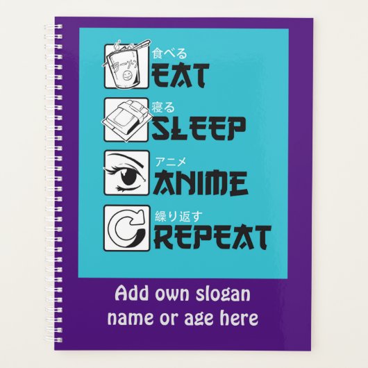 Mangez Sleep ANIME Répéter Funny Ado Geek japonais (Devant)