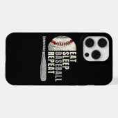 Mangez Sleep Baseball Répéter Funny Baseball Playe (Verso Horizontal)
