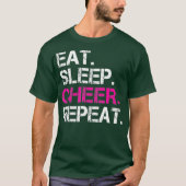 Mangez Sleep Cheer Répéter Cheerlead TShirt Cadeau (Devant)