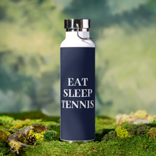 Mangez Sleep Tennis Navy Bouteille d'eau bleue