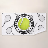 Mangez Sleep Tennis Répéter avec Ball et raquette  (Serviette de bain)