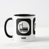 Mangez. Sommeil. Badminton. Tasse (Gauche)