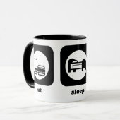 Mangez. Sommeil. Badminton. Tasse (Devant gauche)