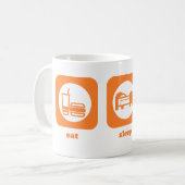 Mangez. Sommeil. Badminton. Tasse (Devant gauche)