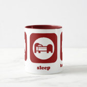 Mangez. Sommeil. Badminton. Tasse (Centre)