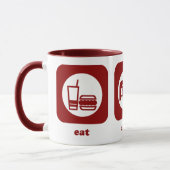 Mangez. Sommeil. Badminton. Tasse (Gauche)