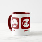 Mangez. Sommeil. Course. Tasse (Devant gauche)