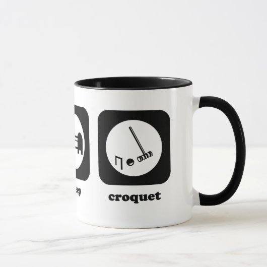 Mangez. Sommeil. Croquet. Tasse (Droite)