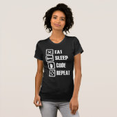 Mangez - sommeil - le code - répétez le T-shirt (Devant entier)