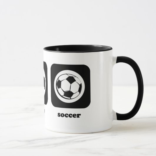 Mangez. Sommeil. Le football. Tasse (Droite)