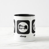 Mangez. Sommeil. Le football. Tasse (Centre)