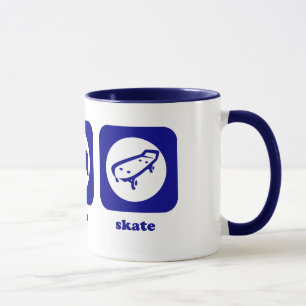 Mangez. Sommeil. Patin. Tasse