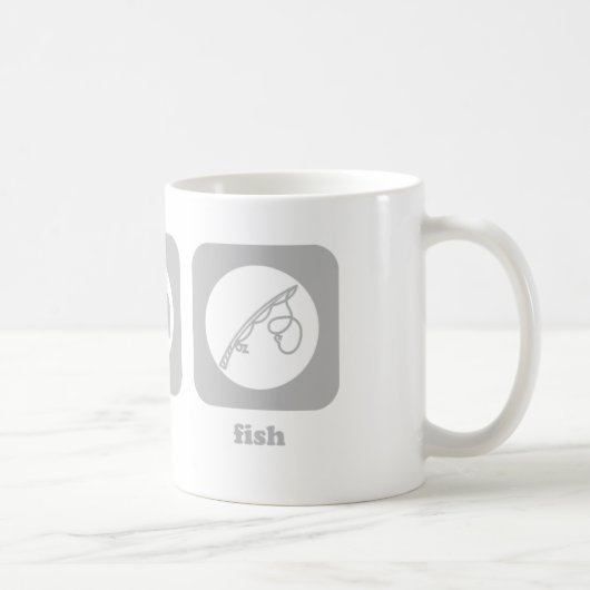 Mangez. Sommeil. Poissons. Tasse (Droite)