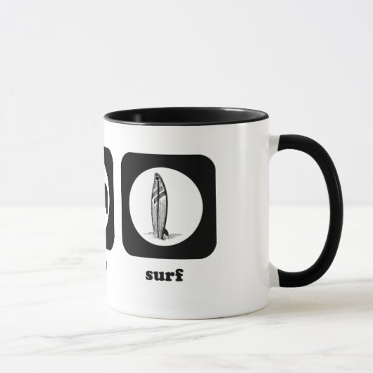 Mangez. Sommeil. Surf. Tasse (Droite)