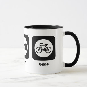 Mangez. Sommeil. Vélo. Tasse
