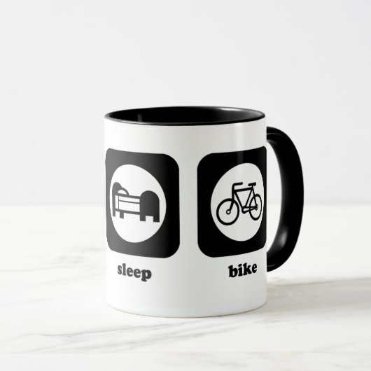 Mangez. Sommeil. Vélo. Tasse (Devant droit)