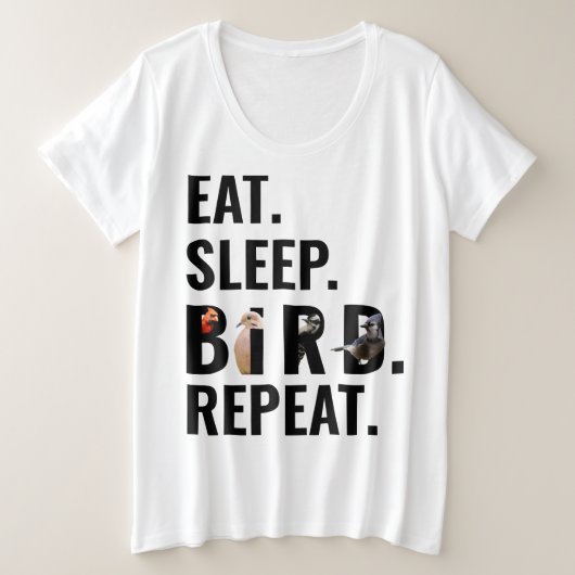 Mangez un oiseau endormi Répétez la taille plus gr (Design devant)