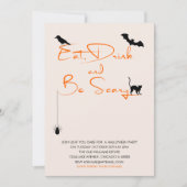 Mangez un verre et soyez effrayant Carte d'Hallowe (Devant)