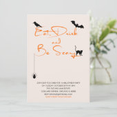 Mangez un verre et soyez effrayant Carte d'Hallowe (Debout devant)