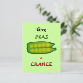 Mangez vos Légumes Donnez à PEAS une chance Carte  (Debout devant)