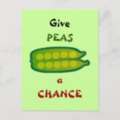 Mangez vos Légumes Donnez à PEAS une chance Carte  (Devant)