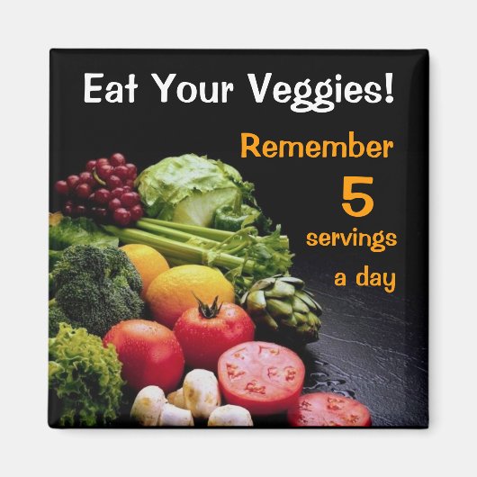 Mangez votre aimant frigo légume (Devant)