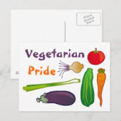 Mangez votre carte postale Légume Vegetarian Pride (Devant / Derrière)