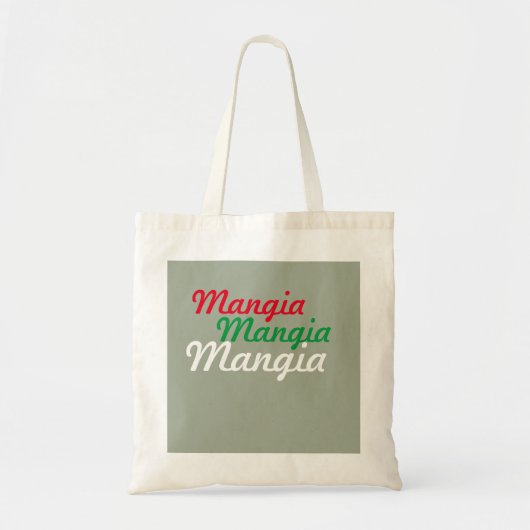 Mangia Mangia Mangia Mangia Tote Bag (Voorkant)