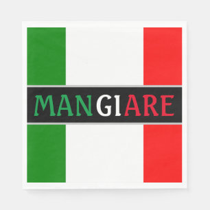 Mangiare Eten in het Italiaans Diner Servet