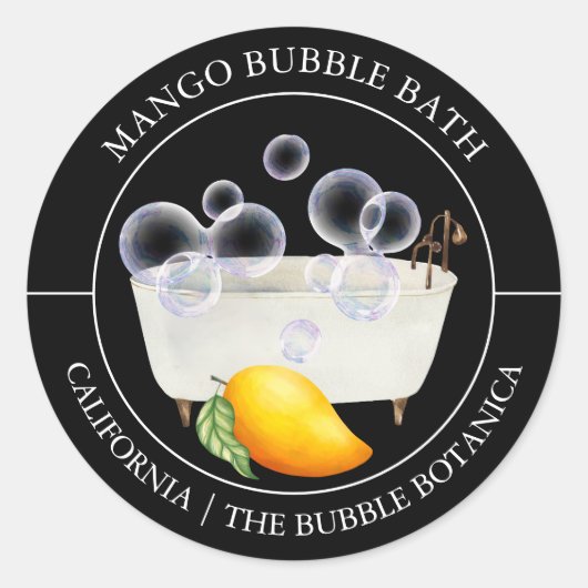 Mango Bubble Bath label (Voorkant)