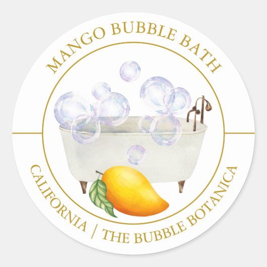 Mango Bubble Bath label (Voorkant)