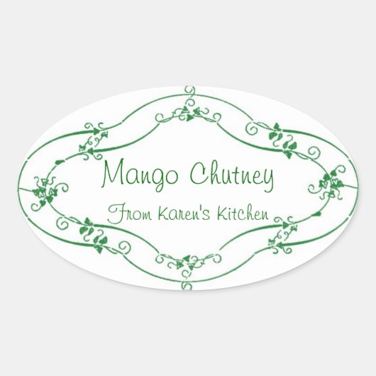 Mango Chutney aanpasbare labels (Voorkant)