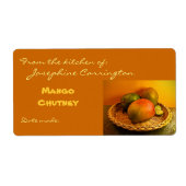 Mango Chutney Canning Étiquettes (Devant)