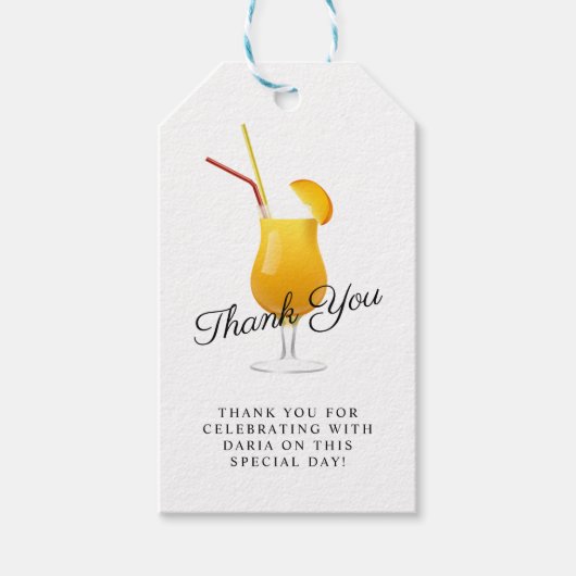 Mango Cocktail Party Cadeau Labels Cadeaulabel (Voorkant)