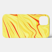 Mango crème, met gebogen rode of koraalslag Case-Mate iPhone case (Achterkant (horizontaal))