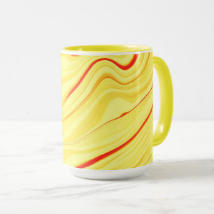 Mango crème, met gebogen rode of koraalslag mok