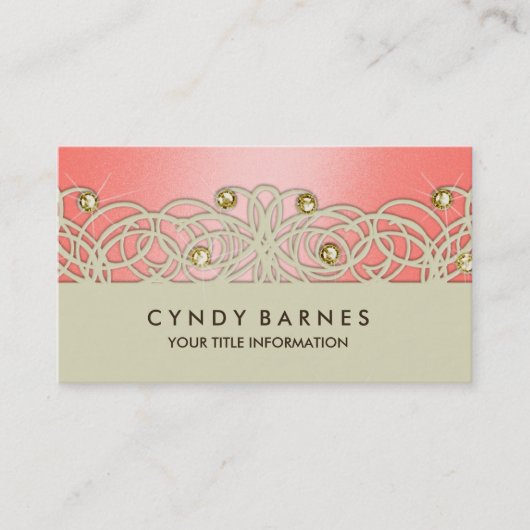 Mango Crystals en Visitekaartje van kant (Voorkant)