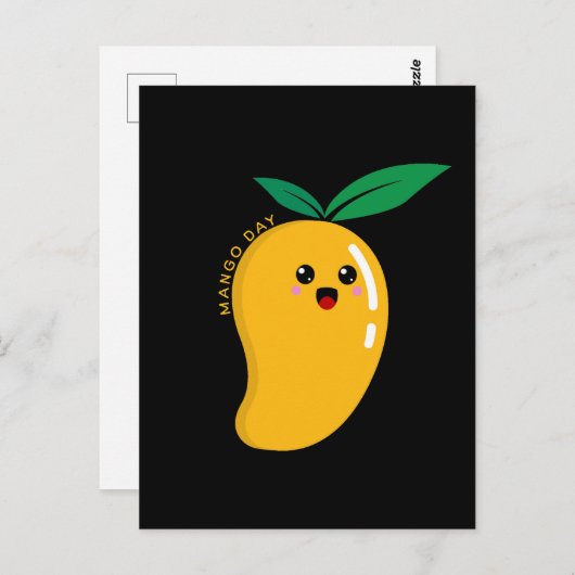 Mango Dag, schattige mango Briefkaart (Voorkant / Achterkant)