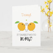 Mango danst met twee mannen in de Tango Ballroom Kaart (Gele Bloem)